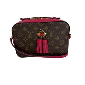 Louis Vuitton Saintonge Fuchsia Monogram Crossbody Bag Tassel